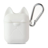 Silicone Protective Cover Case with Metal Keychain for Apple AirPods