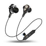 Bluetooth Earphone Wireless bluetooth headset with 4 Speakers Double Moving Ring 6D Surround earphone