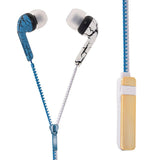 New Microphone Mic Earbuds Premium Tangle-Free Zipper Headset